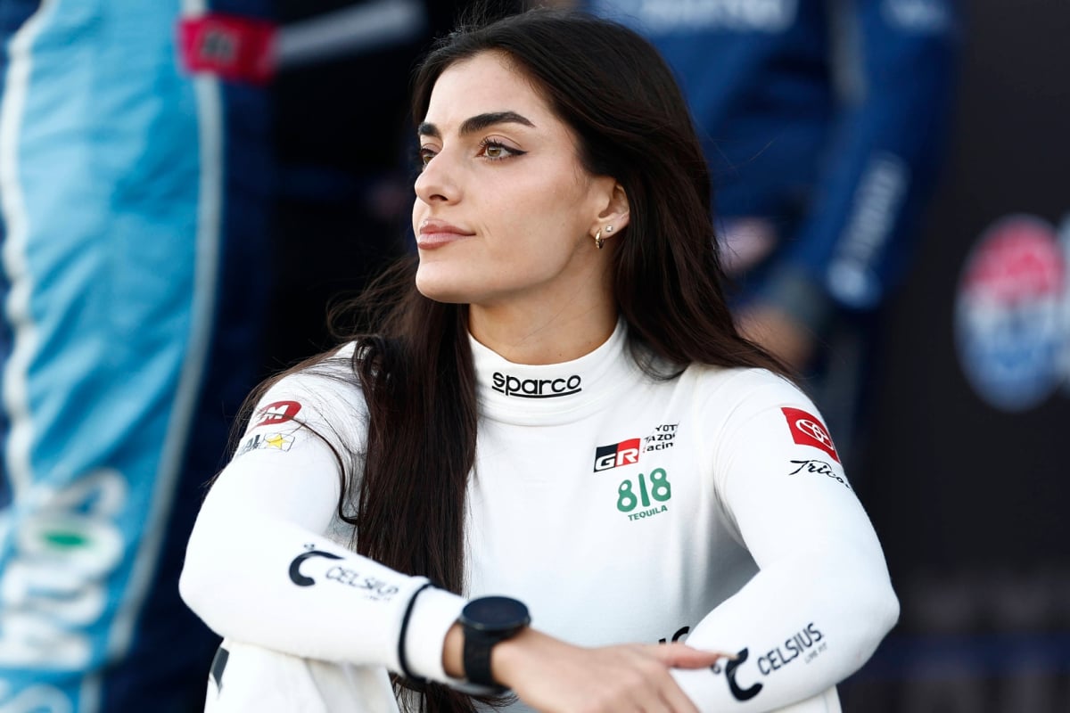 An image of NASCAR driver Toni Breidinger looking into the distance