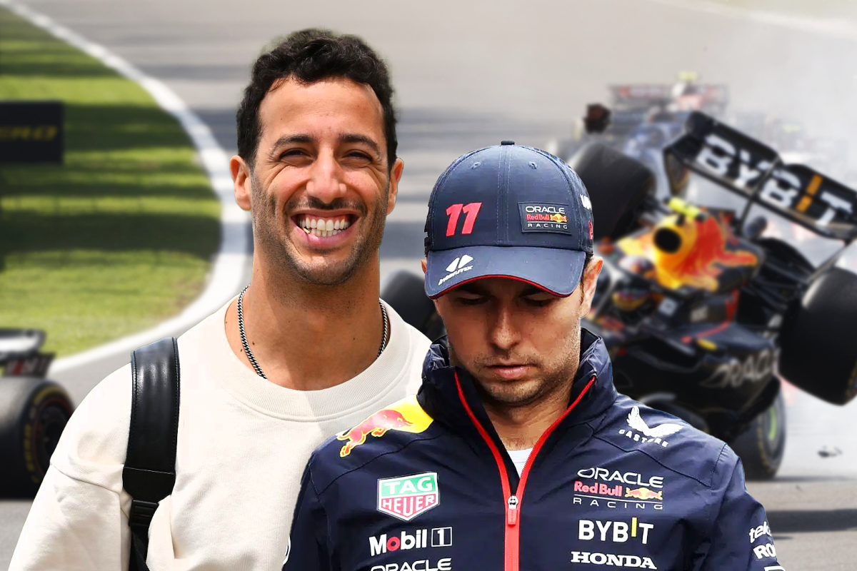 Ricciardo aims playful dig at Perez after HUGE F1 collision