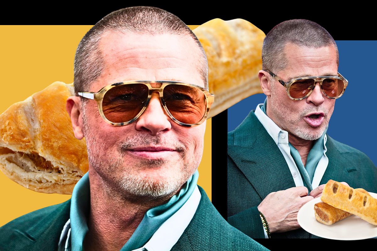 Brad Pitt goes to Greggs