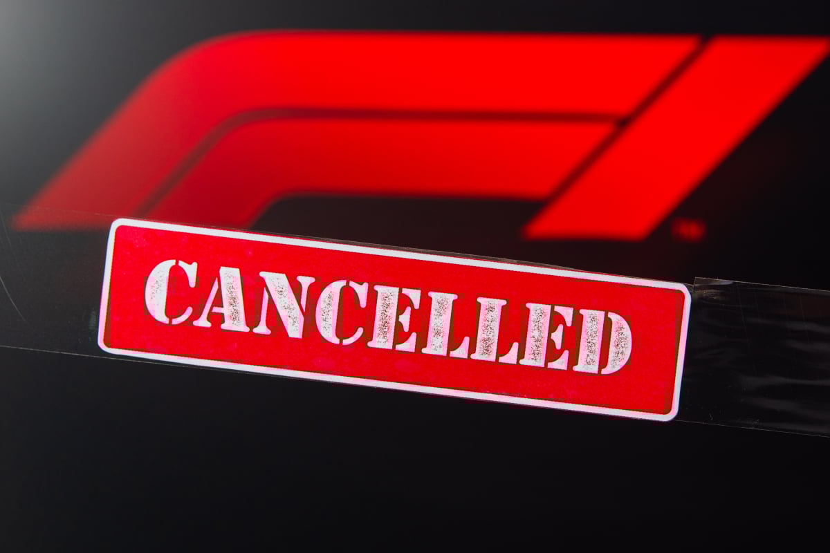 F1 Race Cancelled Sign