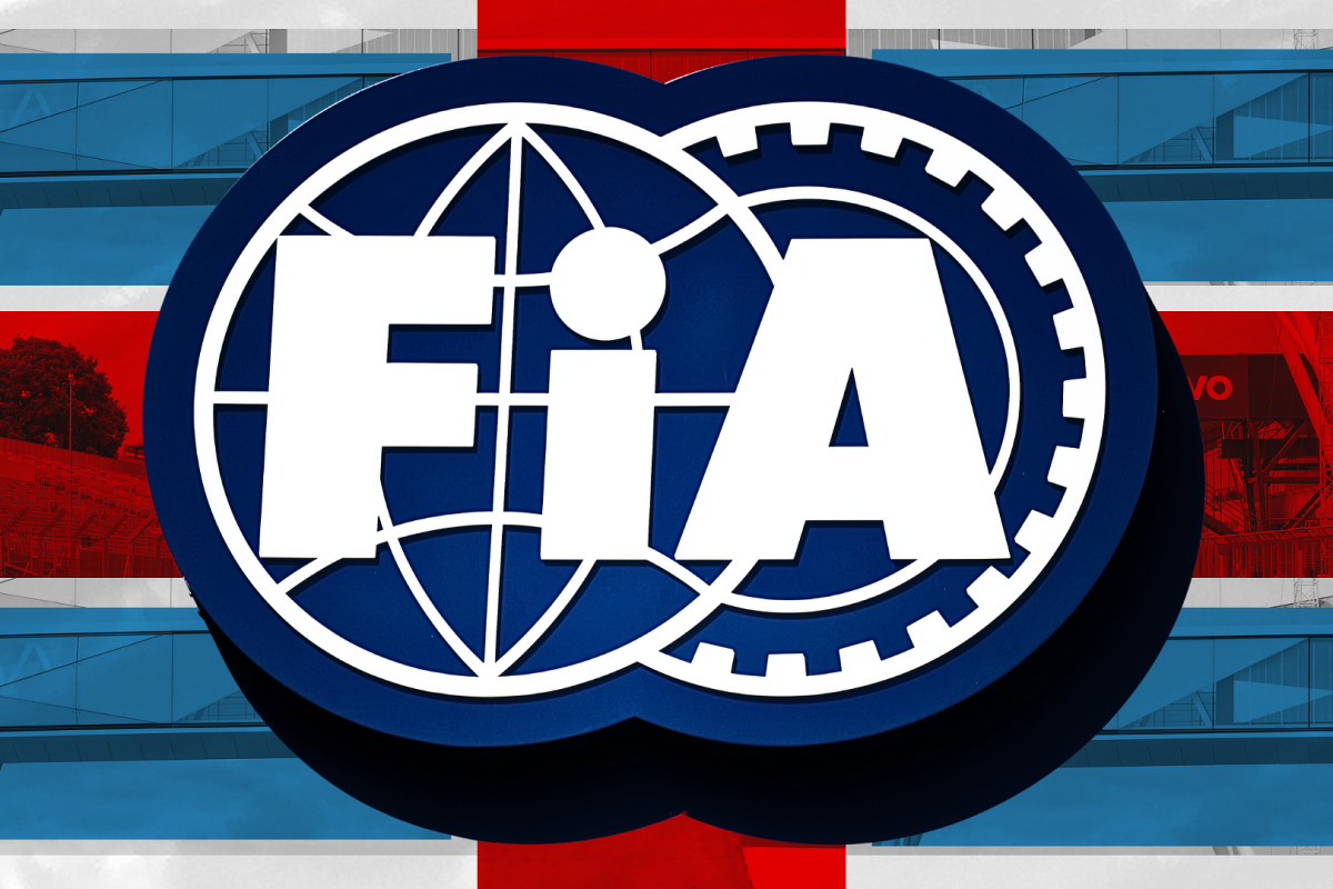 The FIA logo with the British flag