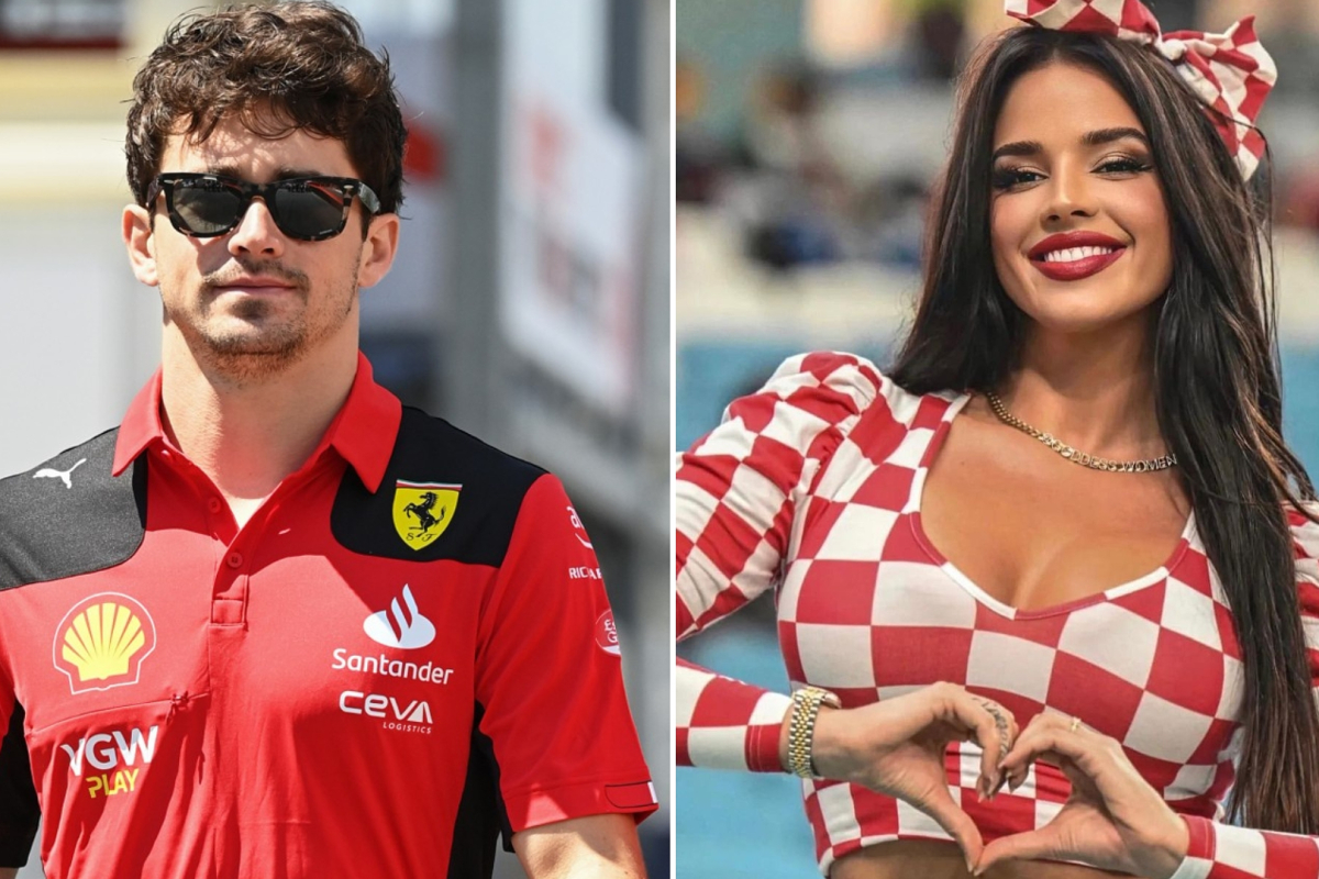 Leclerc red hot on AND off track after being snapped with former Miss Croatia