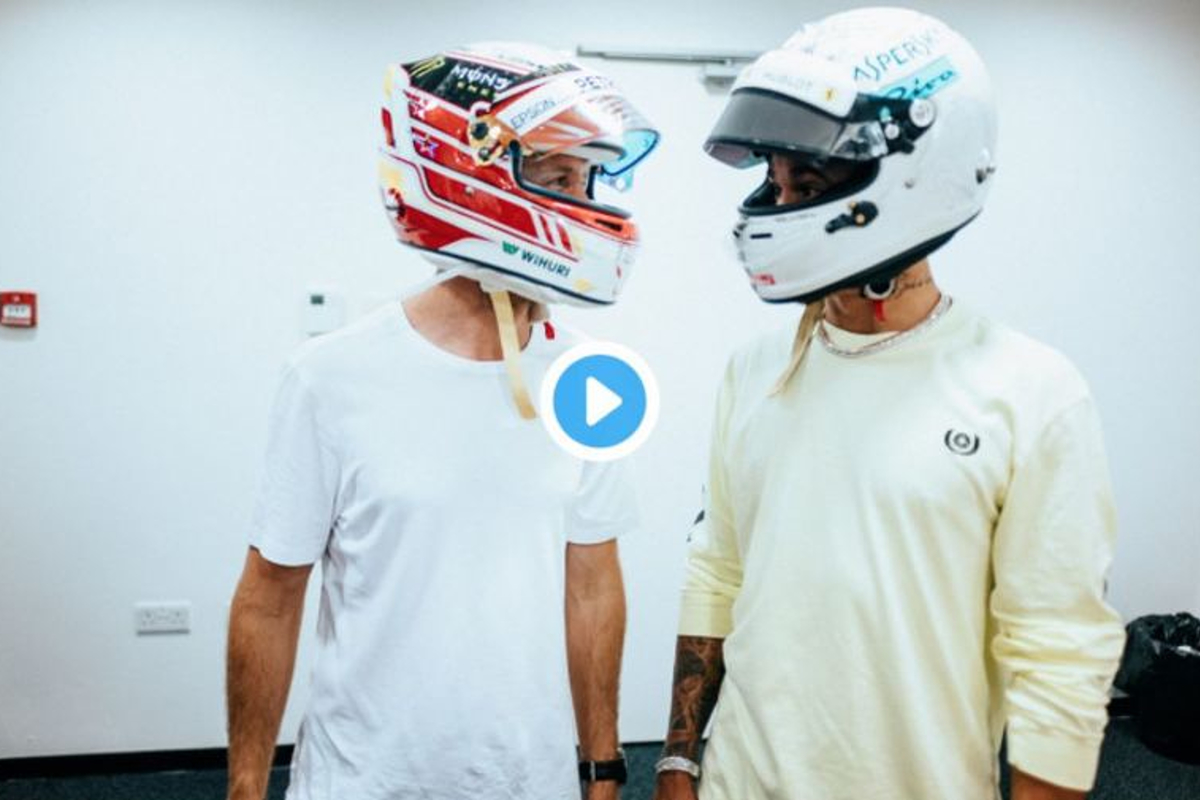 VIDEO: Hamilton, Vettel swap helmets after 2018 fight