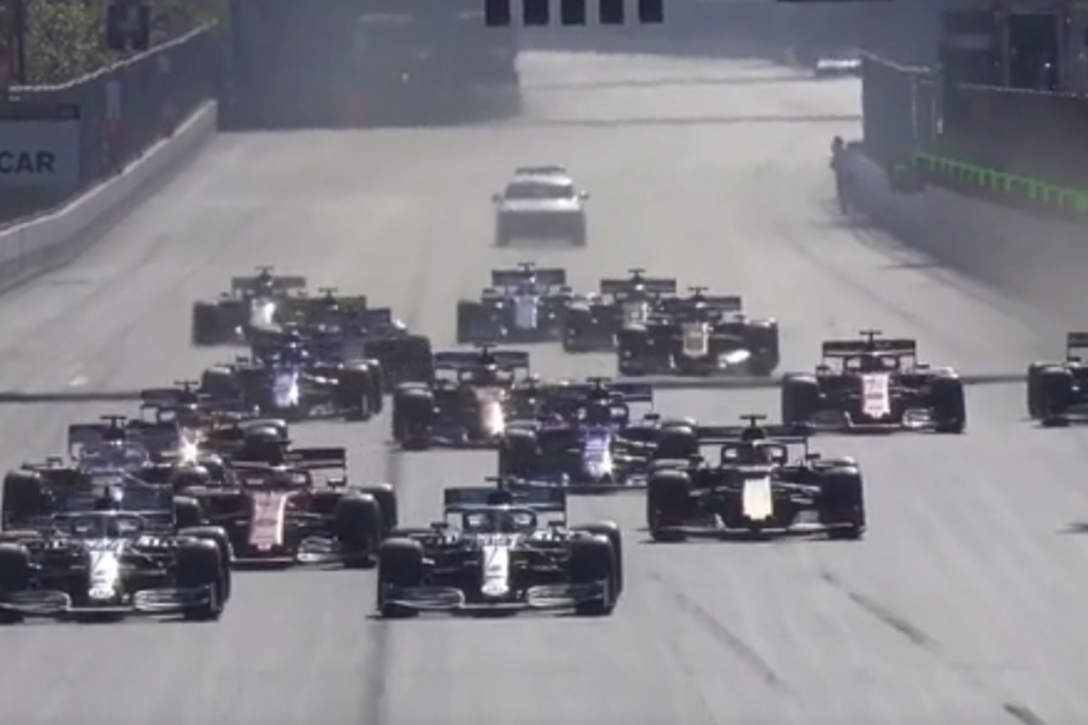 VIDEO: Azerbaijan GP race start