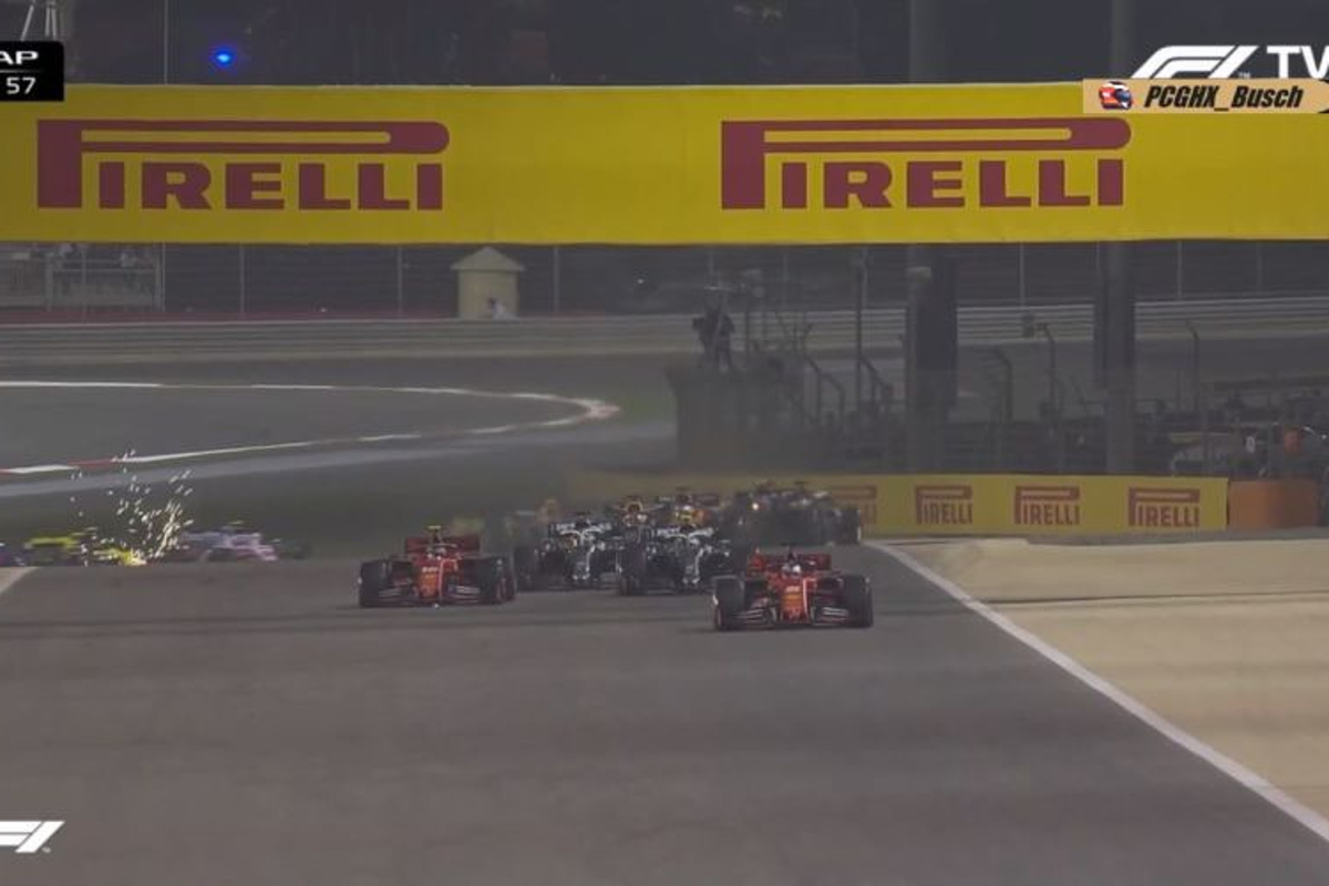 VIDEO: Leclerc loses out in crazy Bahrain GP start