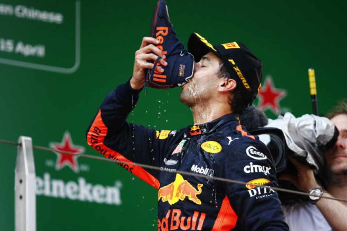 'Daniel Ricciardo overweegt 'Shoey' niet meer te doen'