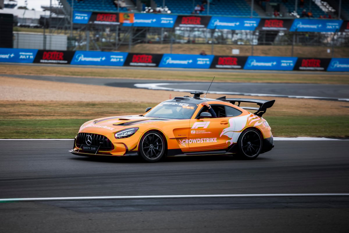 Orange Safety Car at F1 Silverstone 
