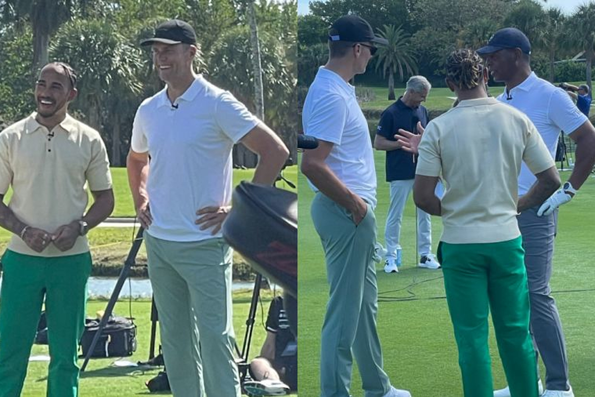 Hamilton - "I'll stick to driving on the track" after golf challenge with Tom Brady
