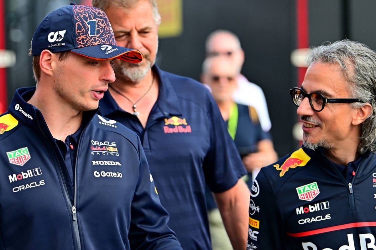 Max Verstappen, Laurent Mekies, Red Bull, Belgium, 2025