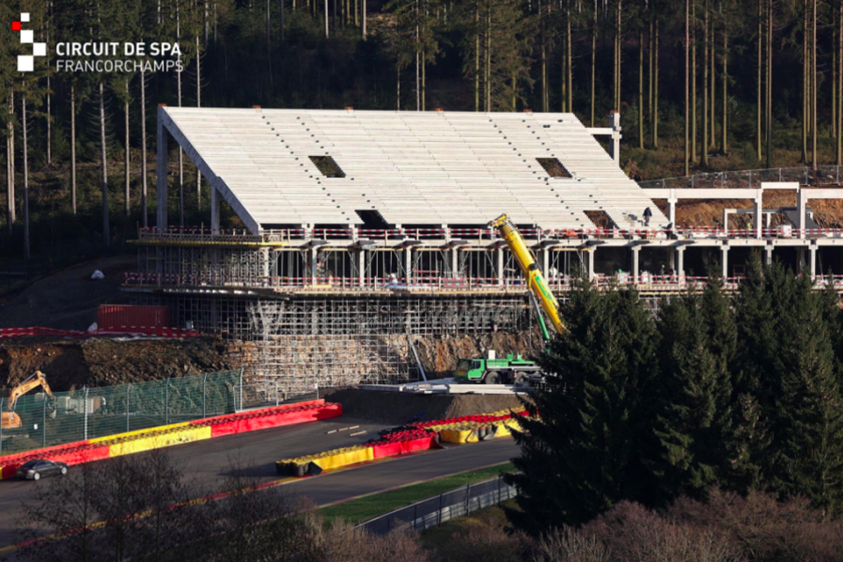 Eau Rouge grandstands take shape as Spa track continues major makeover