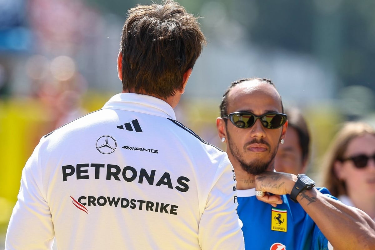 Lewis Hamilton, Toto Wolff, Ferrari, Mercedes, Monza, Italy, 2025