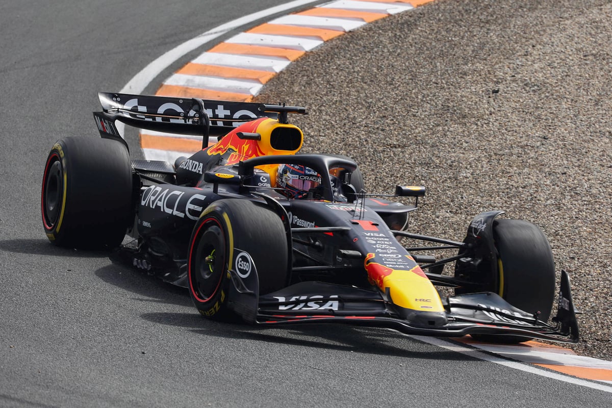 Verstappen during FP2 at Zandvoort