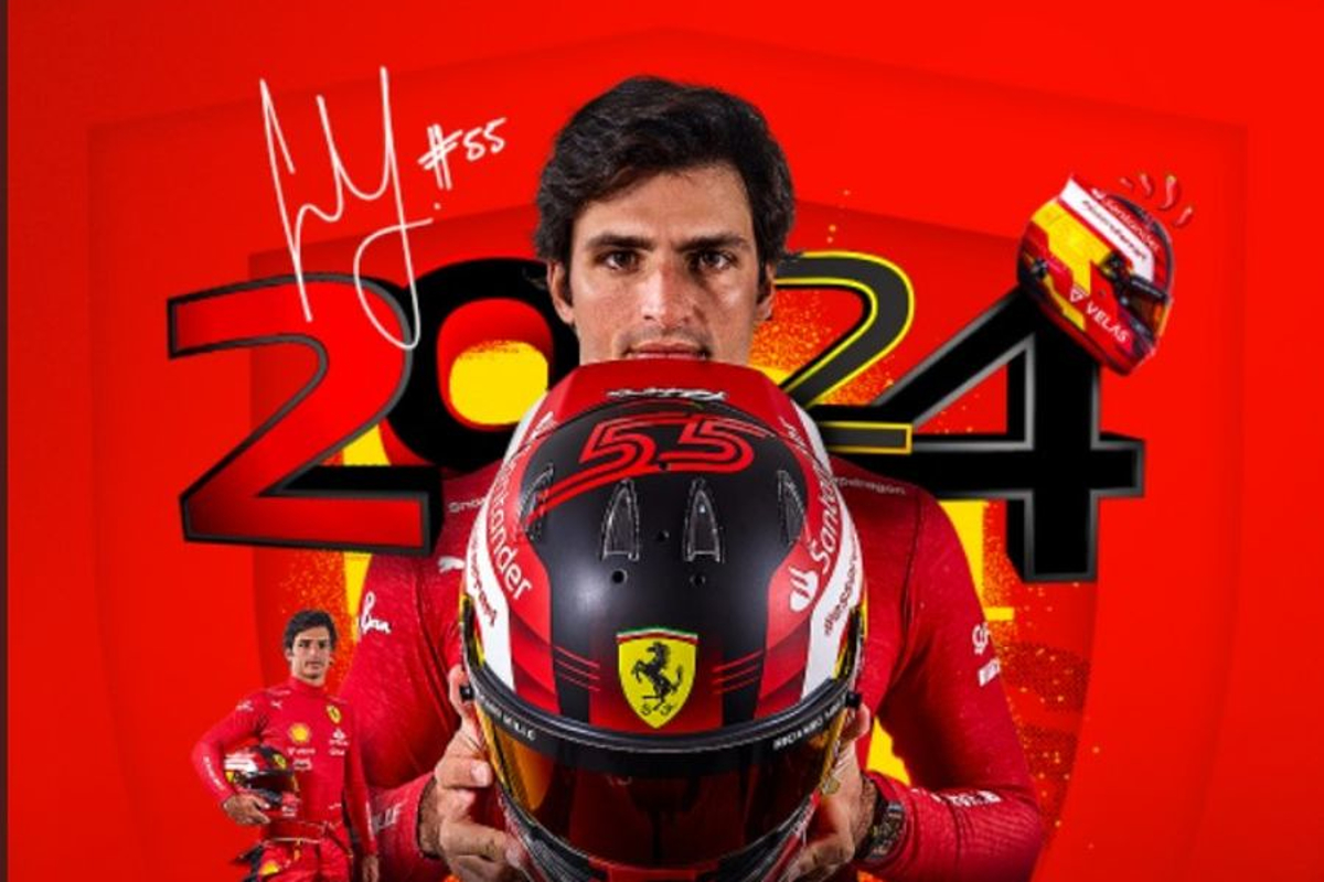 Carlos Sainz presenta nuevo casco para el GP de España