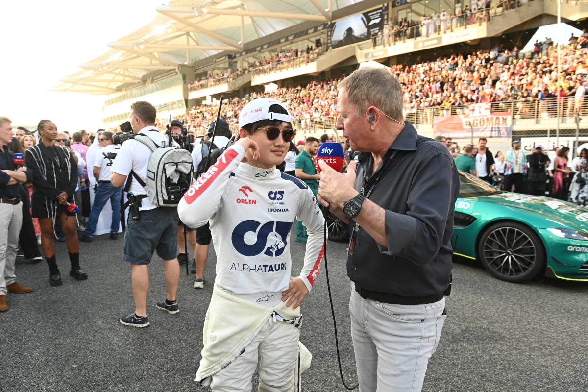 Martin Brundle interviews Yuki Tsunoda ahead of the Abu Dhabi Grand Prix