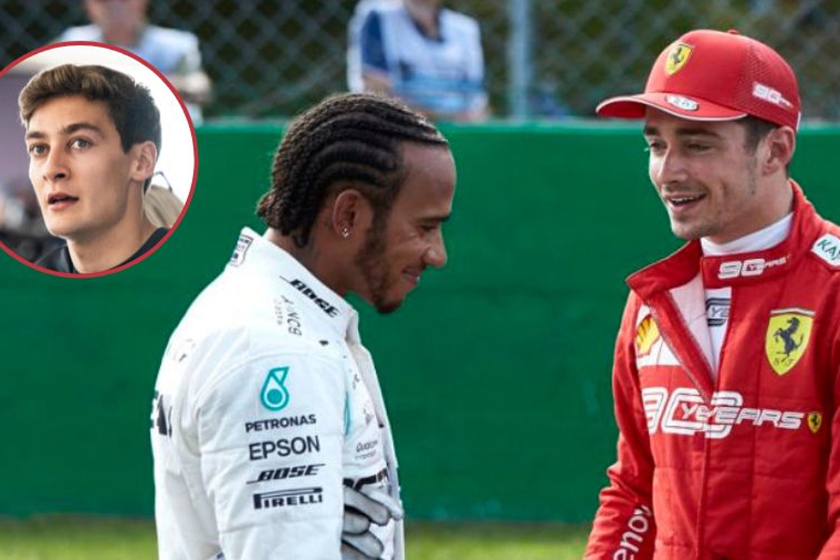 Russell begs Leclerc not to 'STEAL' Hamilton from Mercedes