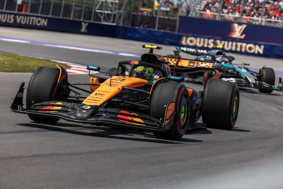 Norris during FP1 in Montreal