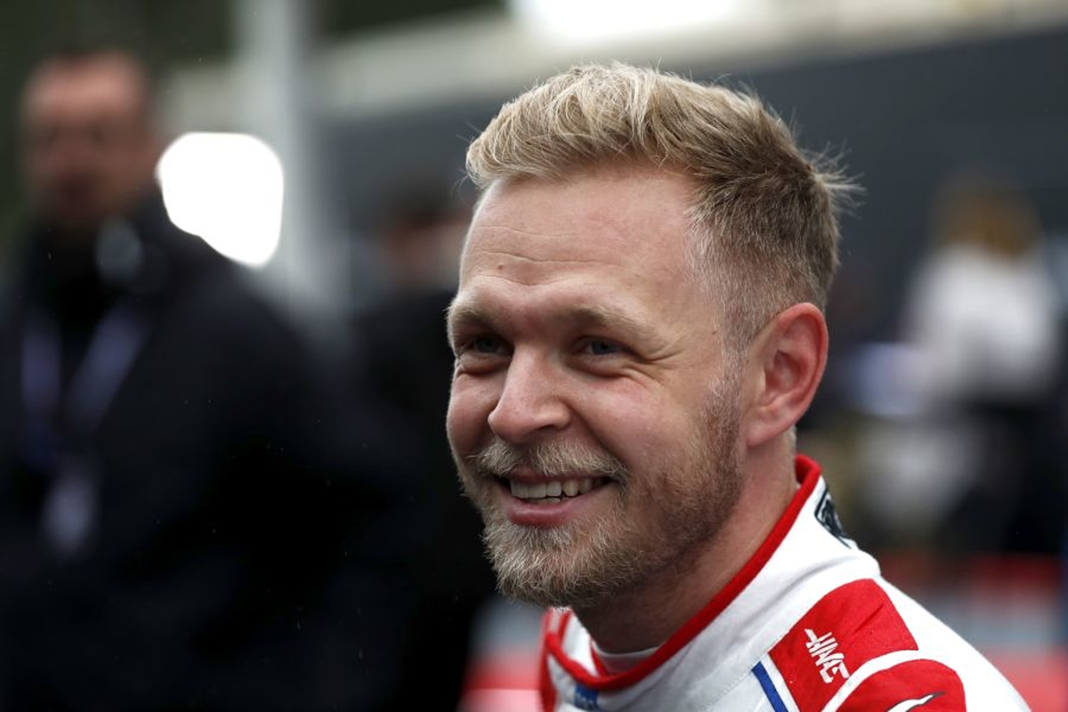 Magnussen takes sensational pole as Russell crashes out amid rain chaos