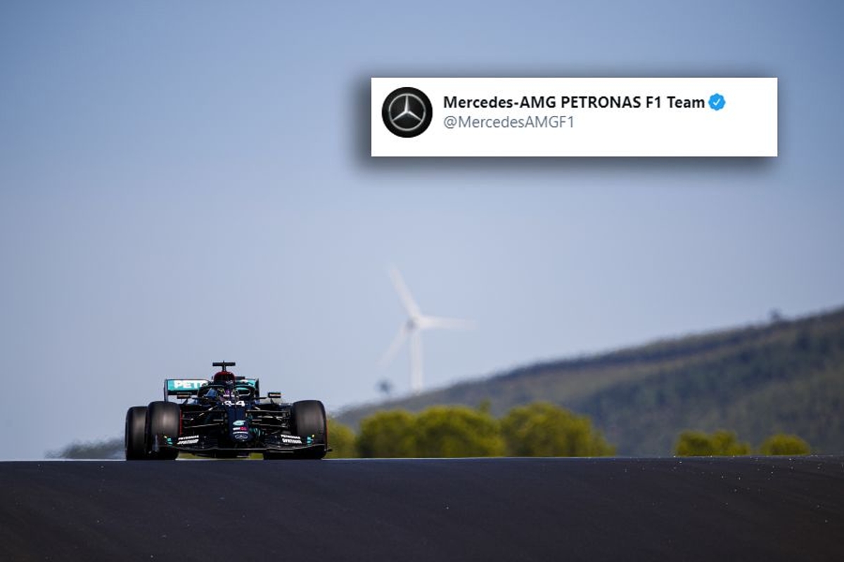 Mercedes jokes about livery 