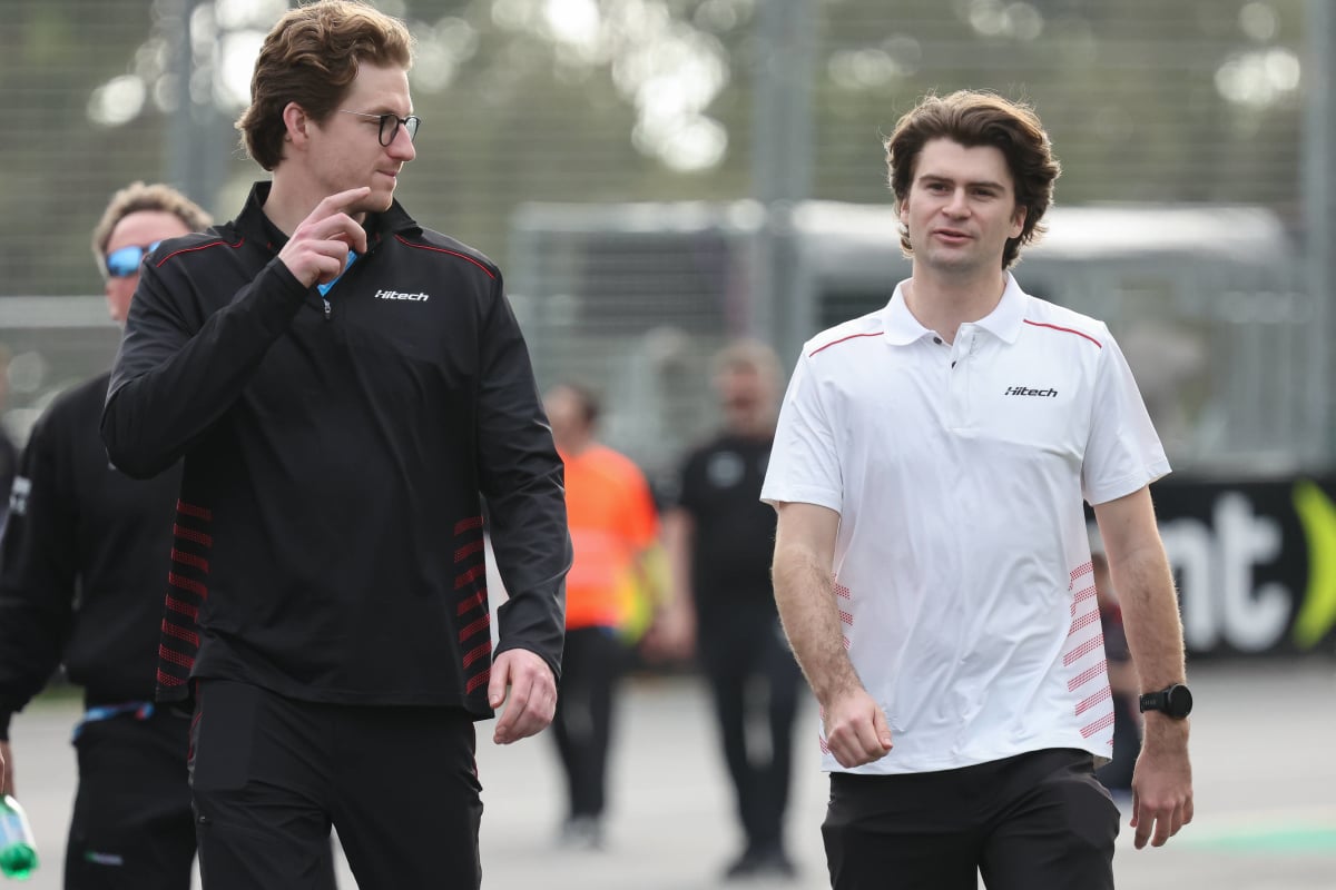Herta during track walk in Melbourne