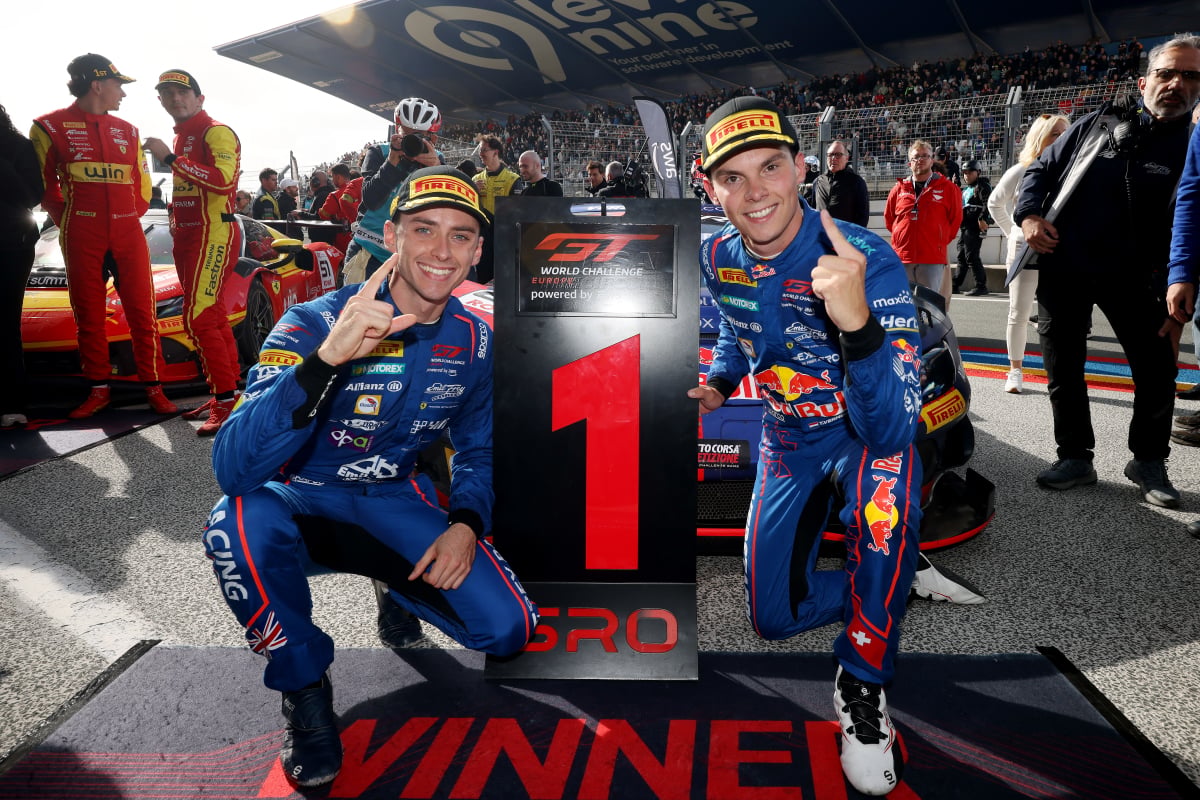 Thierry Vermeulen and Ben Green after GT World Challenge victory at Zandvoort