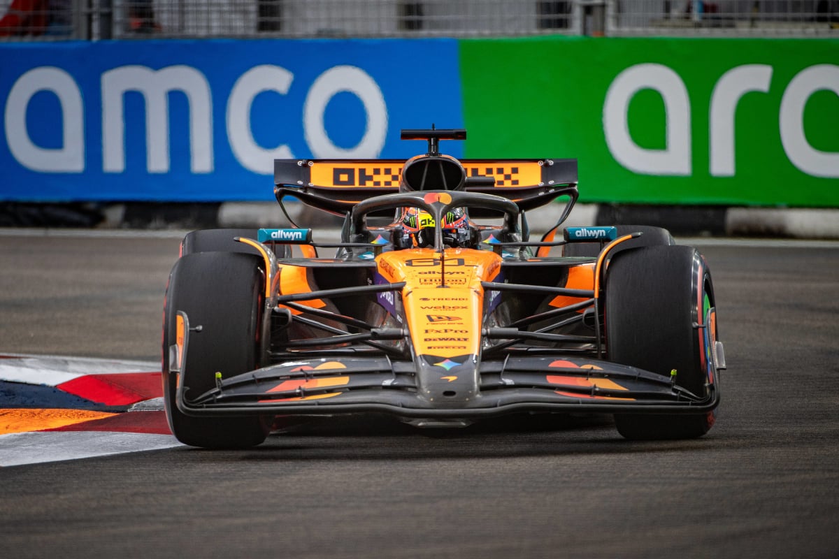 Piastri during FP1 in Singapore