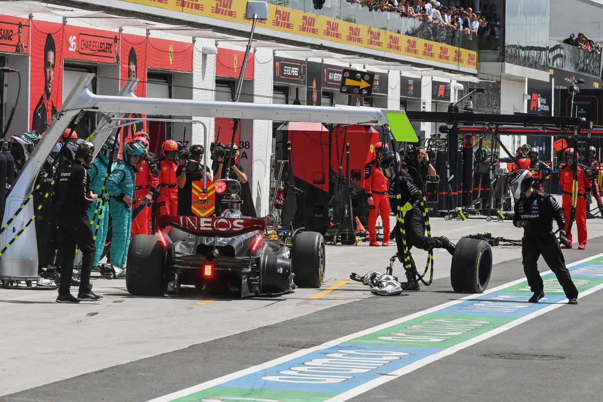 Ferrari mechanic's NEAR MISS after Russell's Mercedes crash at Canadian Grand Prix