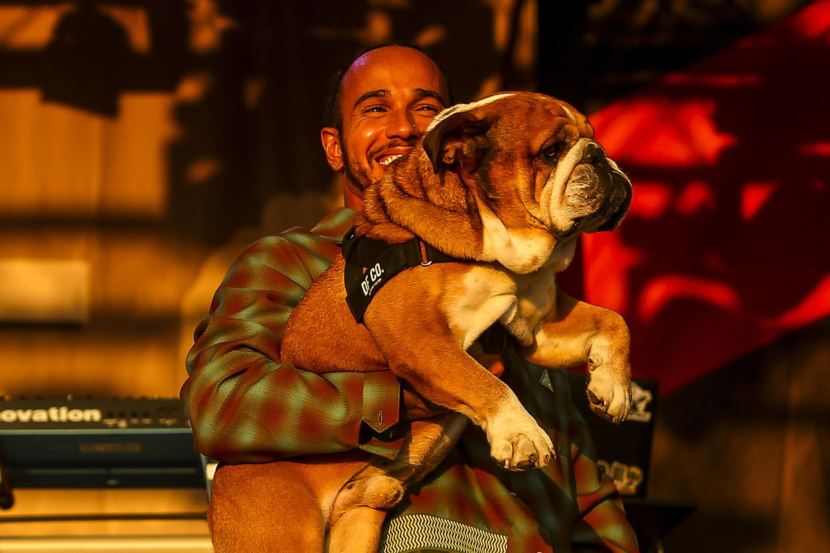 Hamilton brengt feestdagen door met hond Roscoe: "Geen beter cadeau"
