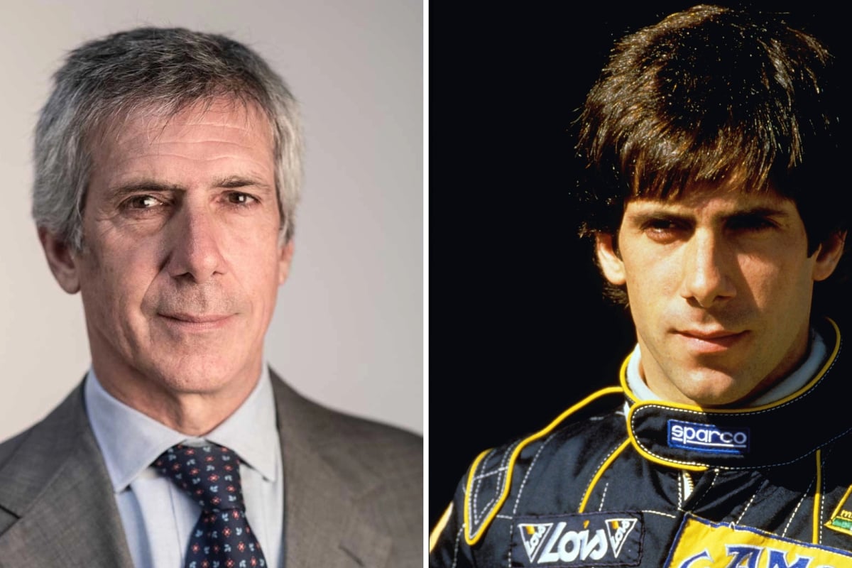 Paolo Barilla is pictured today and in his days as a Minardi driver