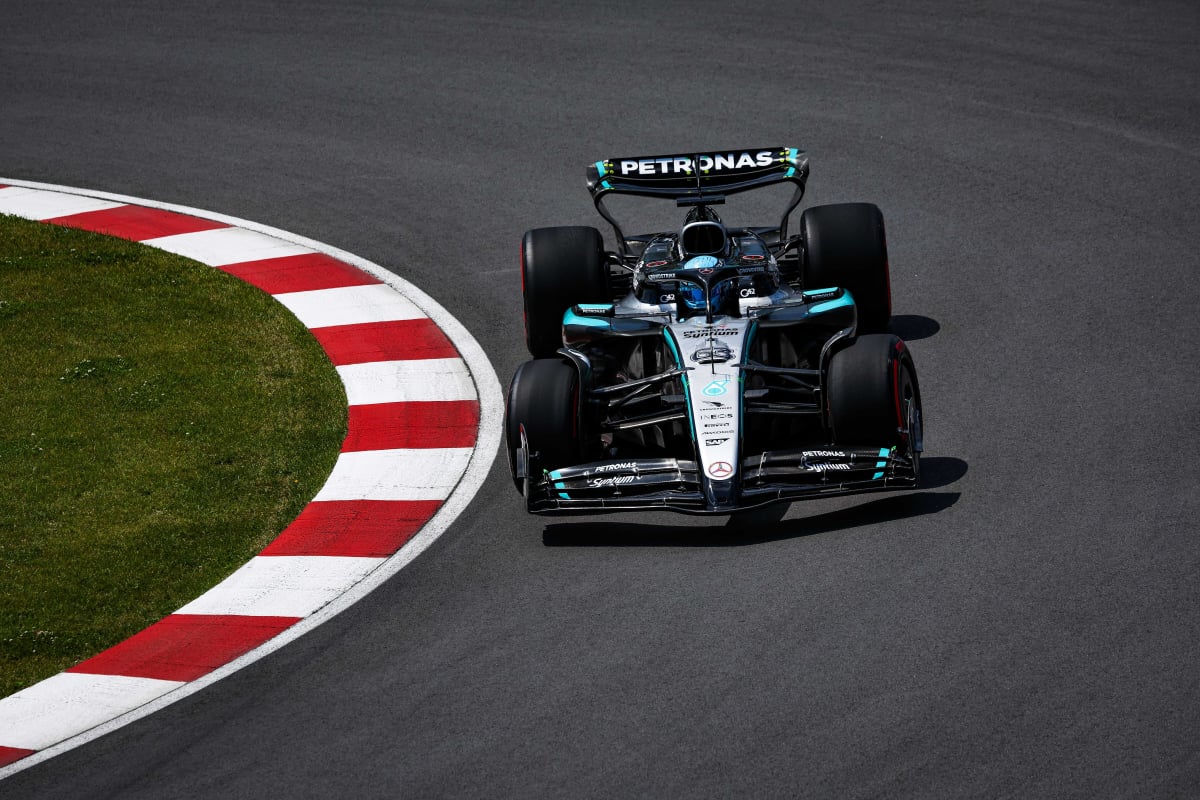 Russell during FP1 in Montreal