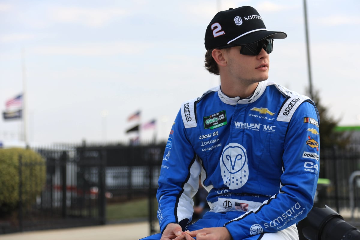 Young NASCAR star Jesse Love at a 2026 race