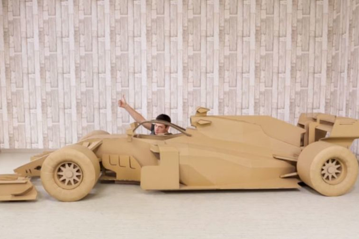 VIDEO: How to build an F1 car out of cardboard