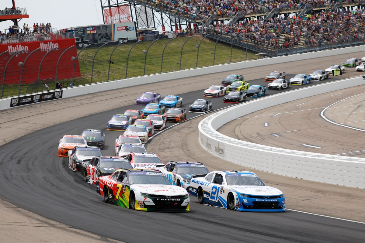 An image of a NASCAR Xfinity Series race at Iowa Speedway