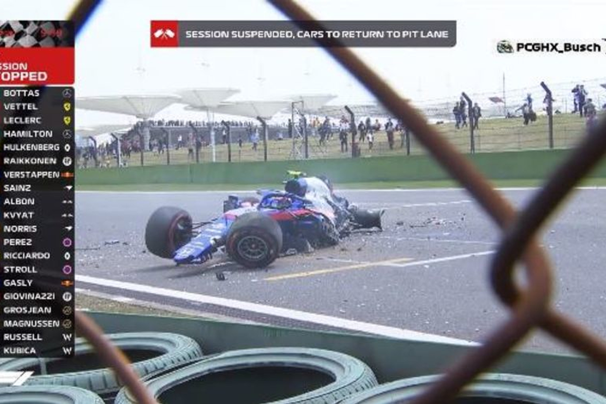 VIDEO: Albon wrecks Toro Rosso in huge crash