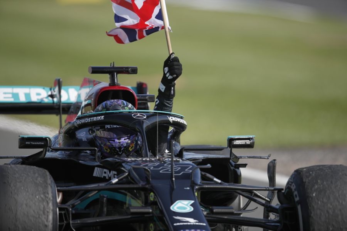 Hamilton meets 'oldest fan' after 100th race win