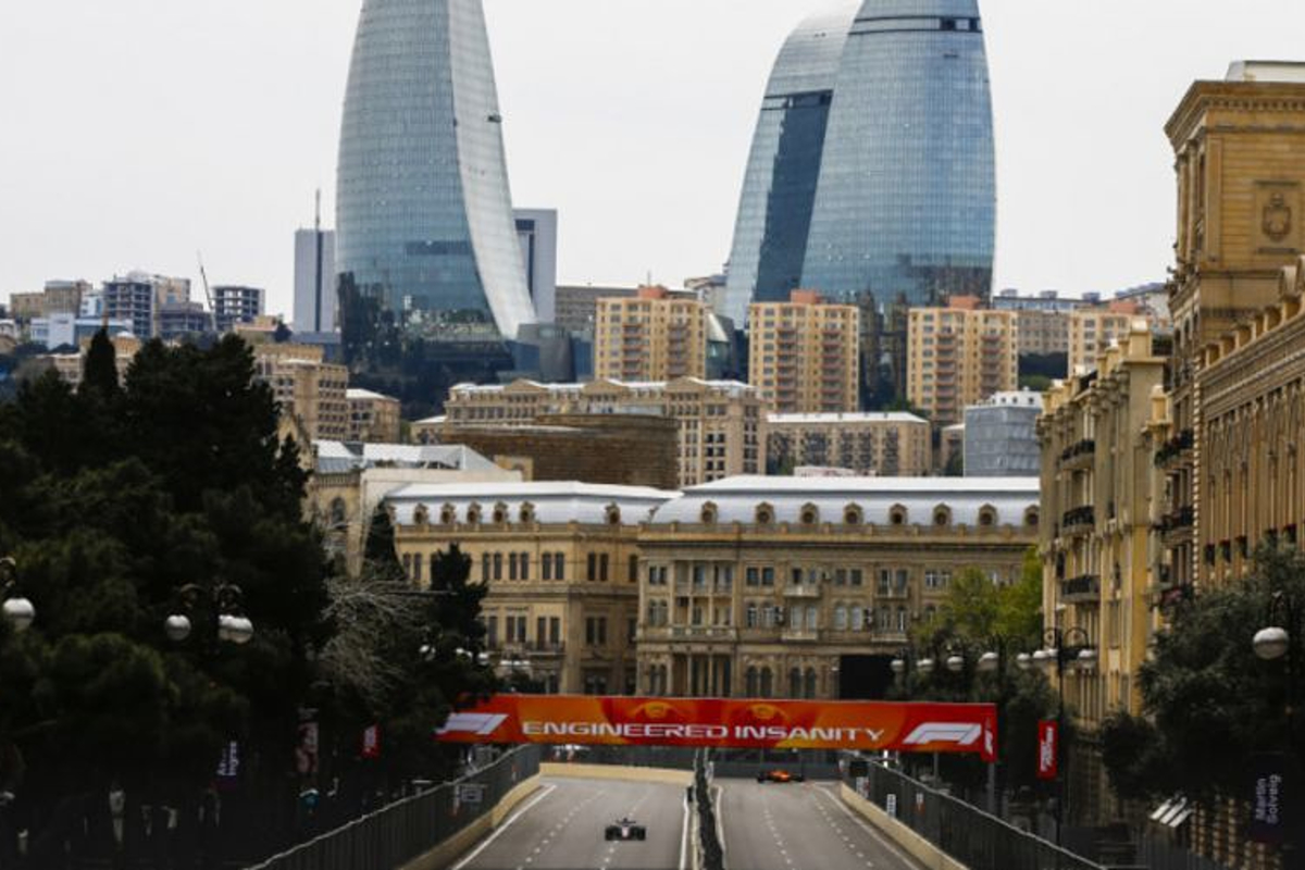 La parrilla de salida para el Gran Premio de Azerbaiyán