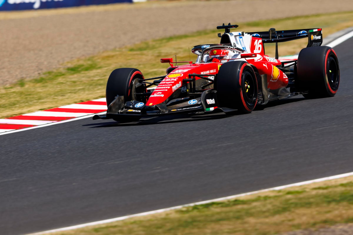 Leclerc during FP1 at Suzuka