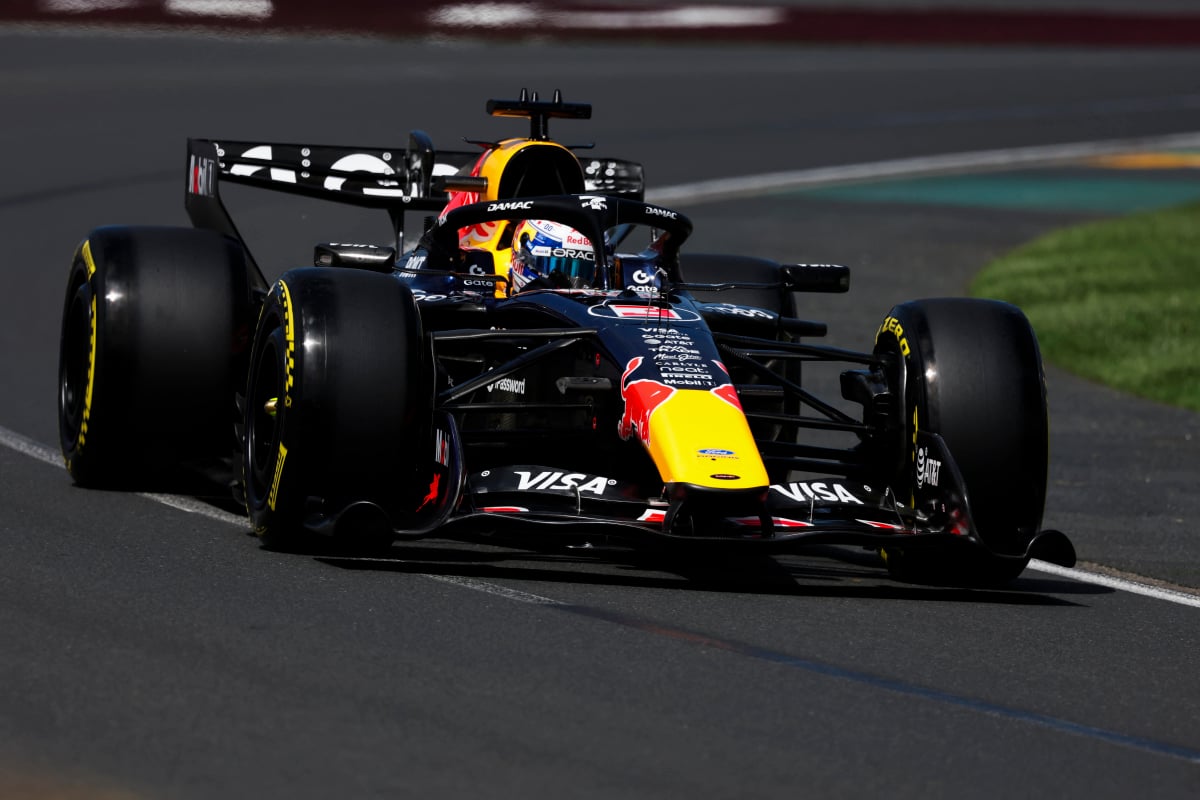 Verstappen during FP1 in Melbourne