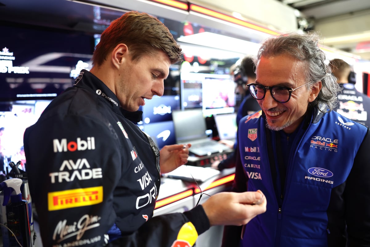 Verstappen and Mekies at Red Bull