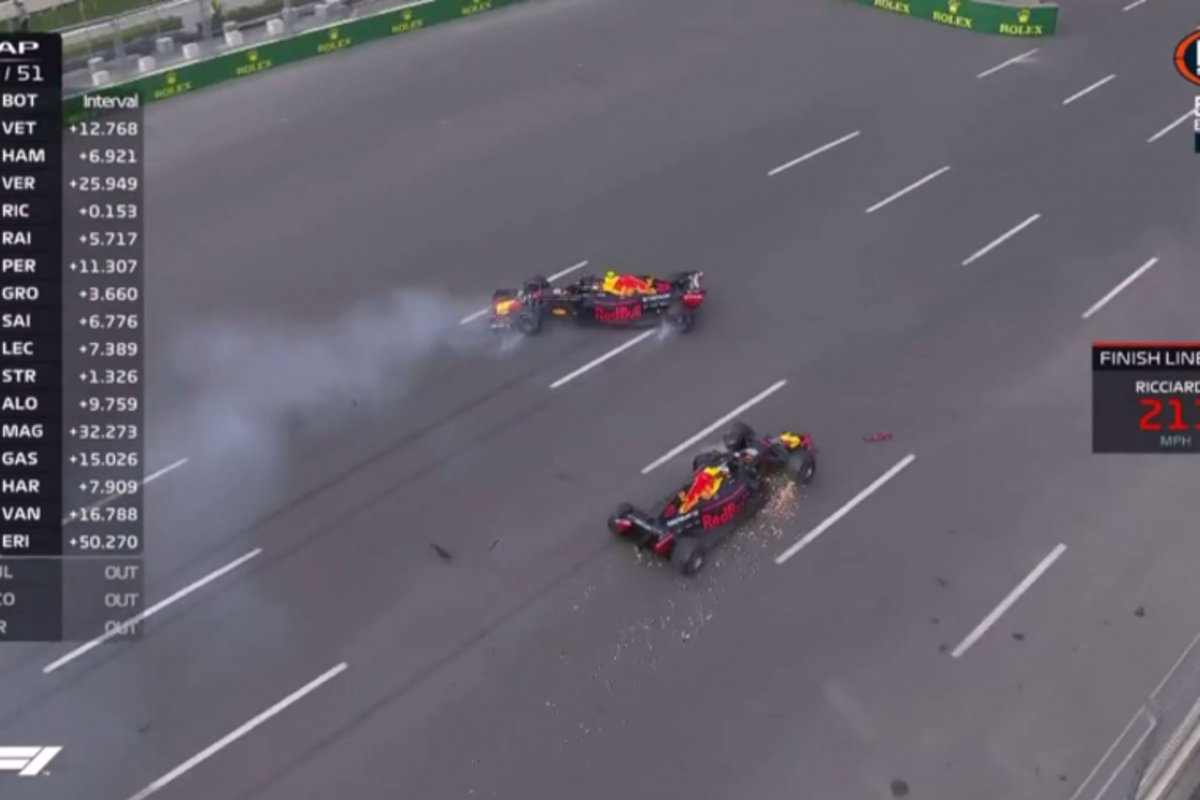 Ricciardo and Verstappen wipe each other out in Baku