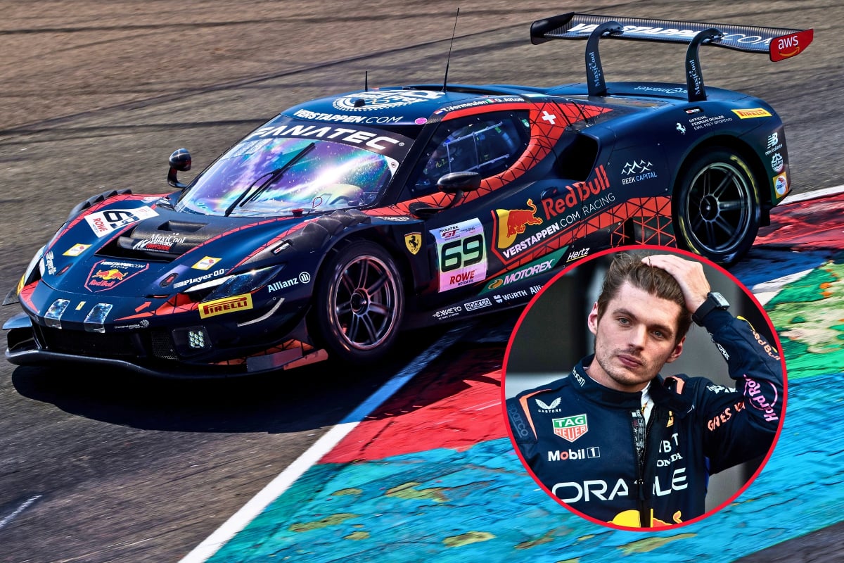 Verstappen with Verstappen com Racing team