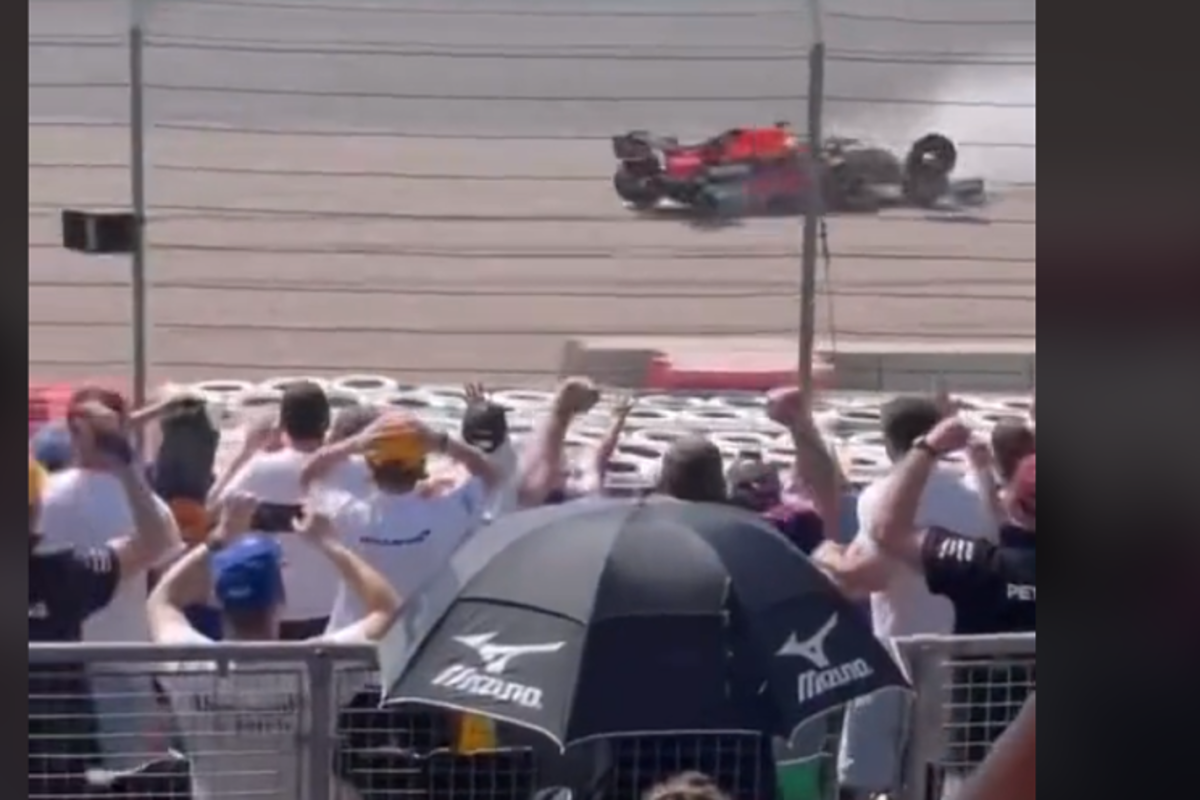 VIDEO: Beelden vanaf tribune tonen enorme impact crash Verstappen