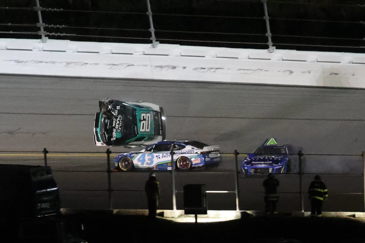NASCAR star Ryan Preece flipping at the 2025 Daytona 500