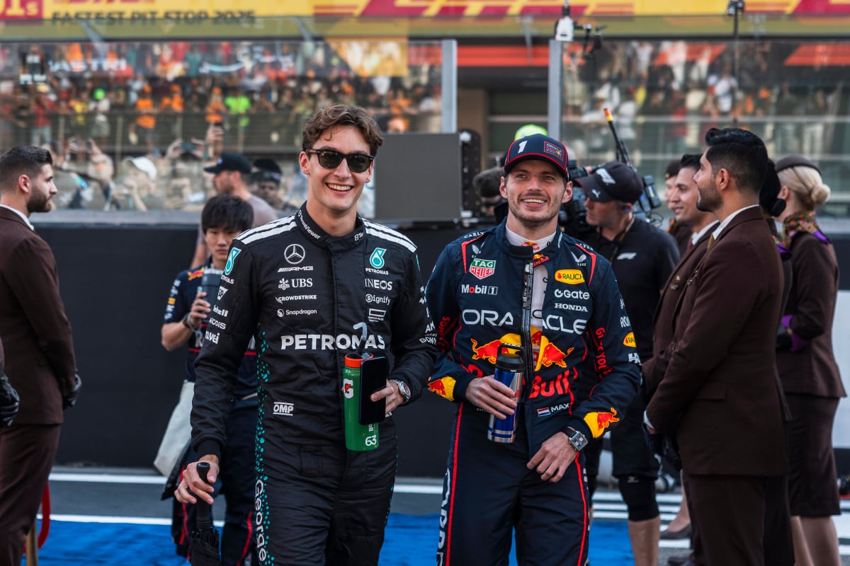 George Russell, Max Verstappen, generic, 2025