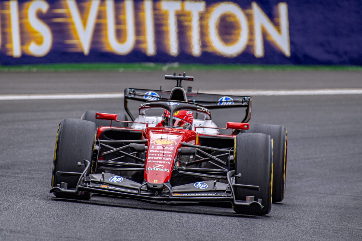 Leclerc during FP1 at Spa-Francorchamps