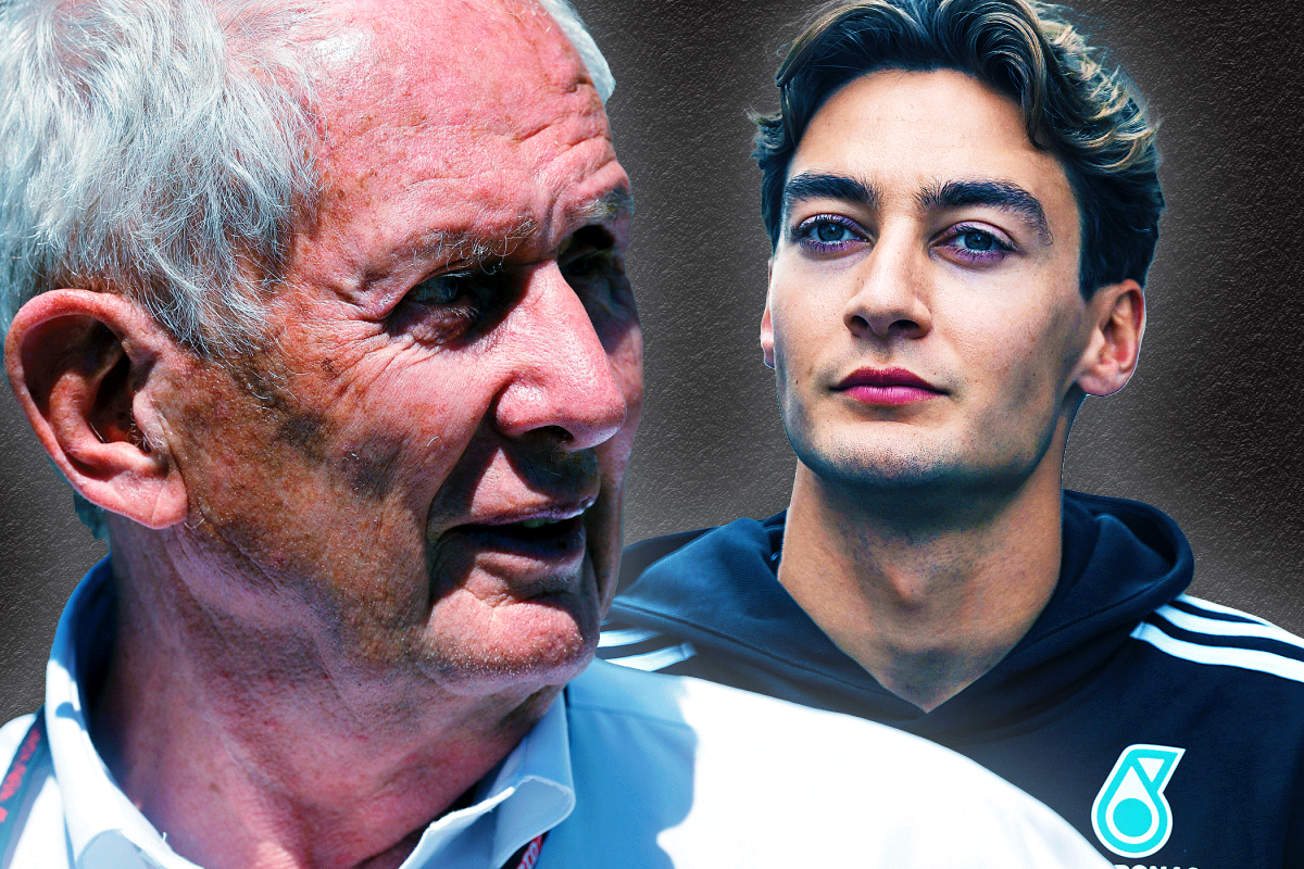 dr. Helmut Marko and George Russell