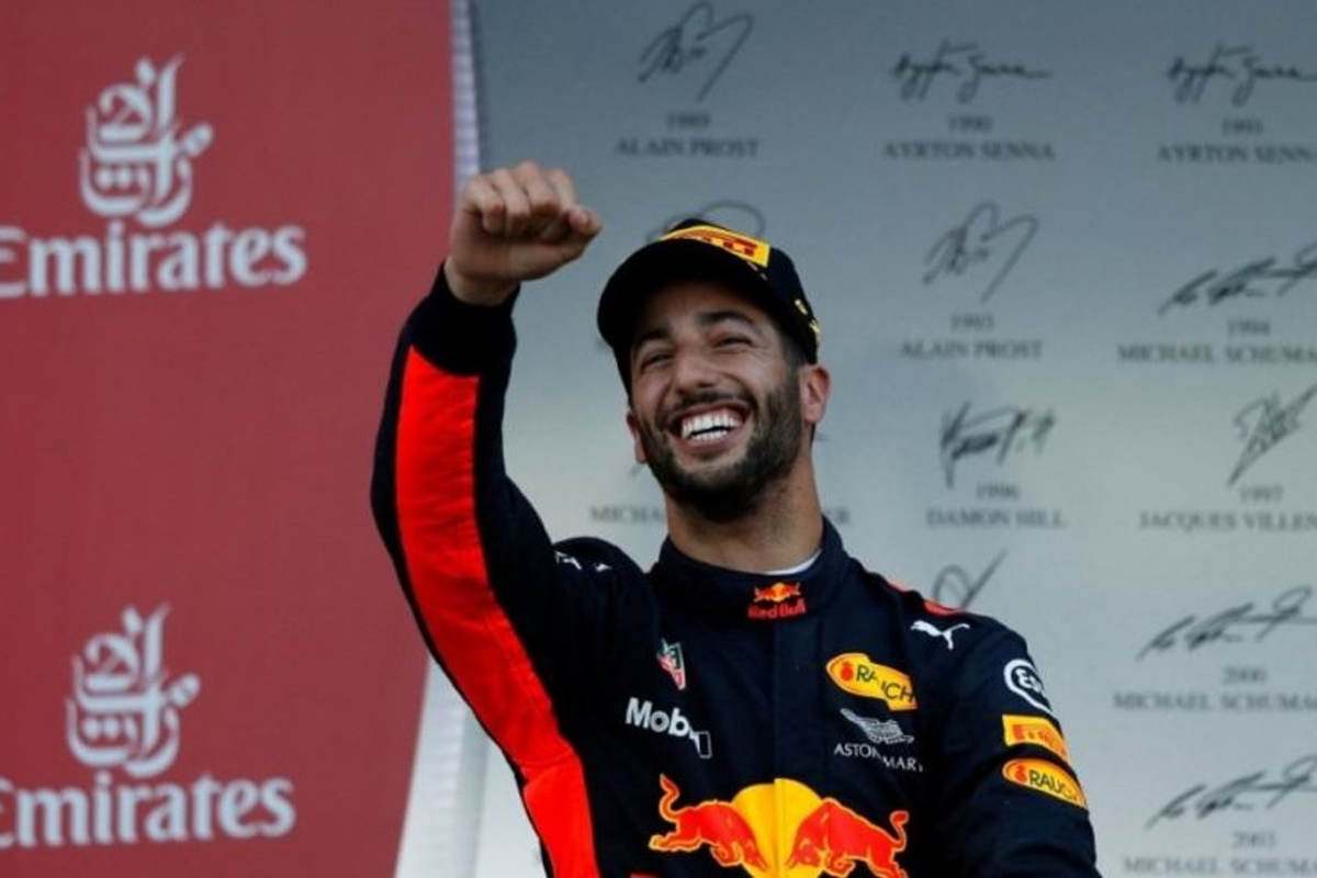 Ricciardo na zege: "Ik giechelde als een klein schoolmeisje"