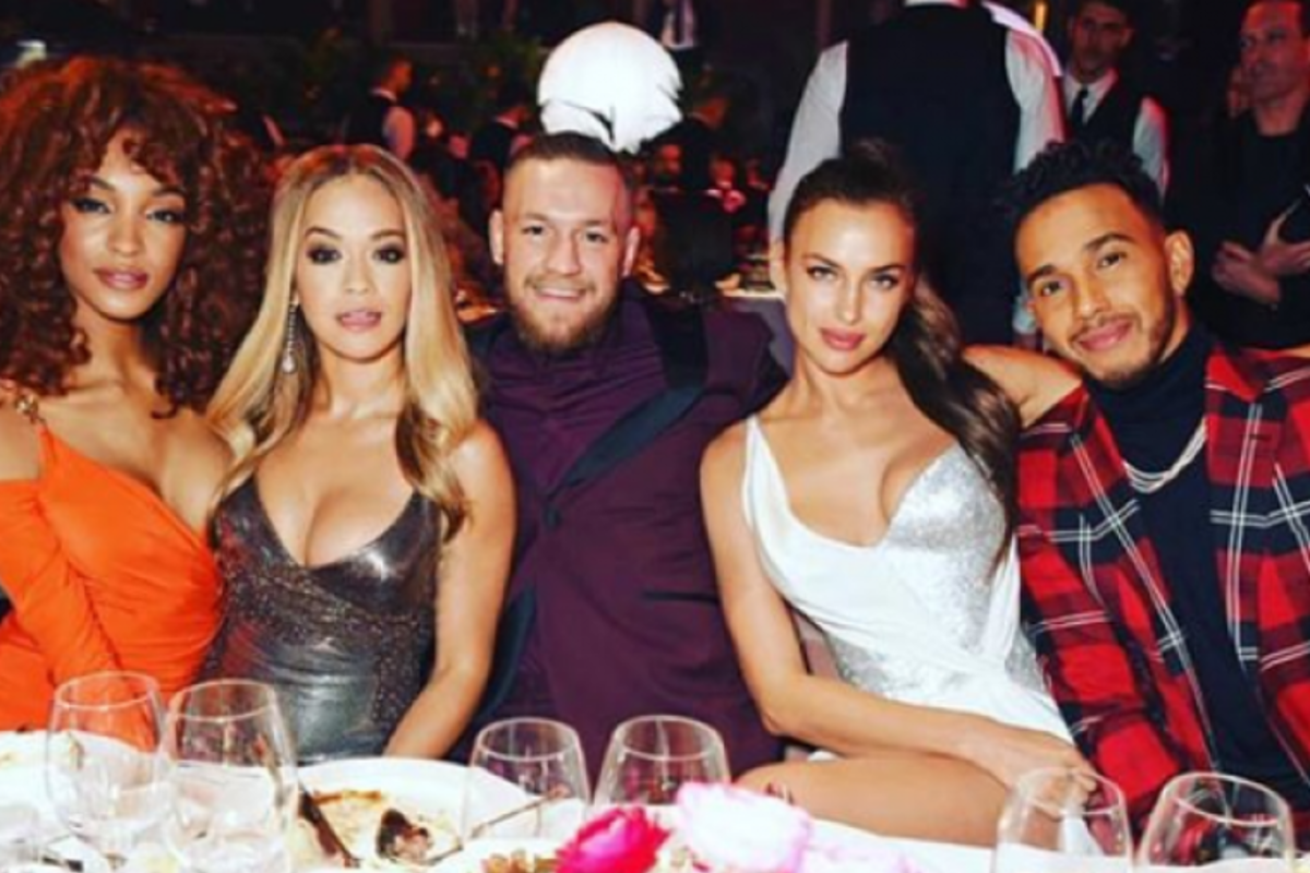 Hamilton and Conor McGregor party at Fashion Awards