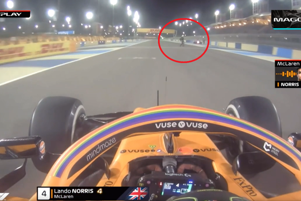 Panicked Norris saw "bouncing fire extinguisher" in marshal near-miss