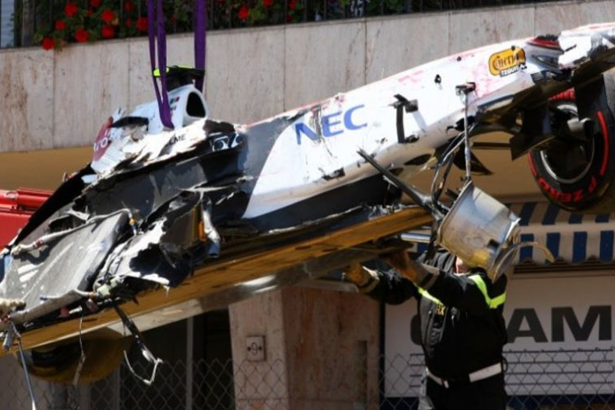 VIDEO: De enorme crash van Pérez in Monaco 2011