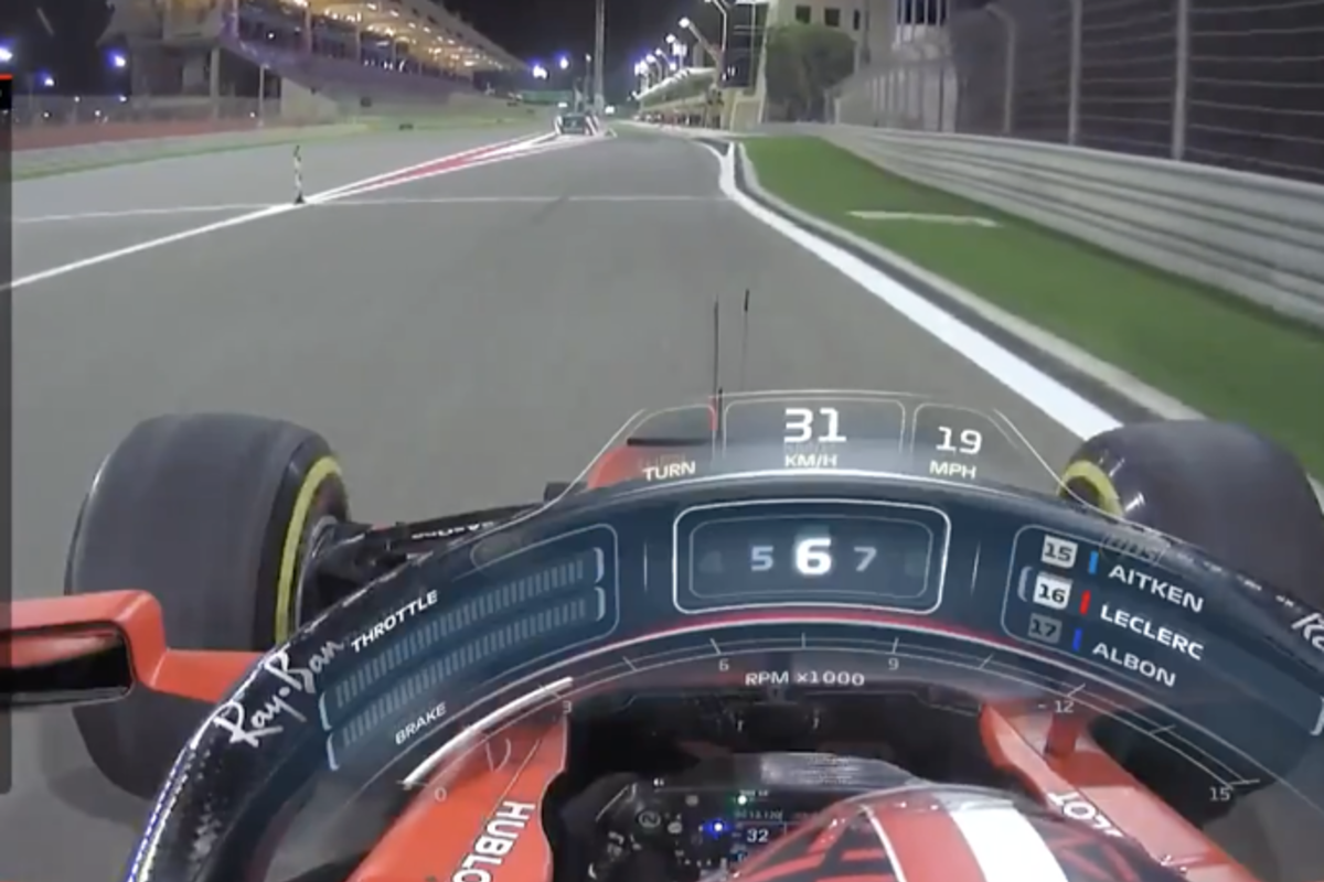 VIDEO: Leclerc knalt over de kerbs en maakt zijn Ferrari-bolide kapot